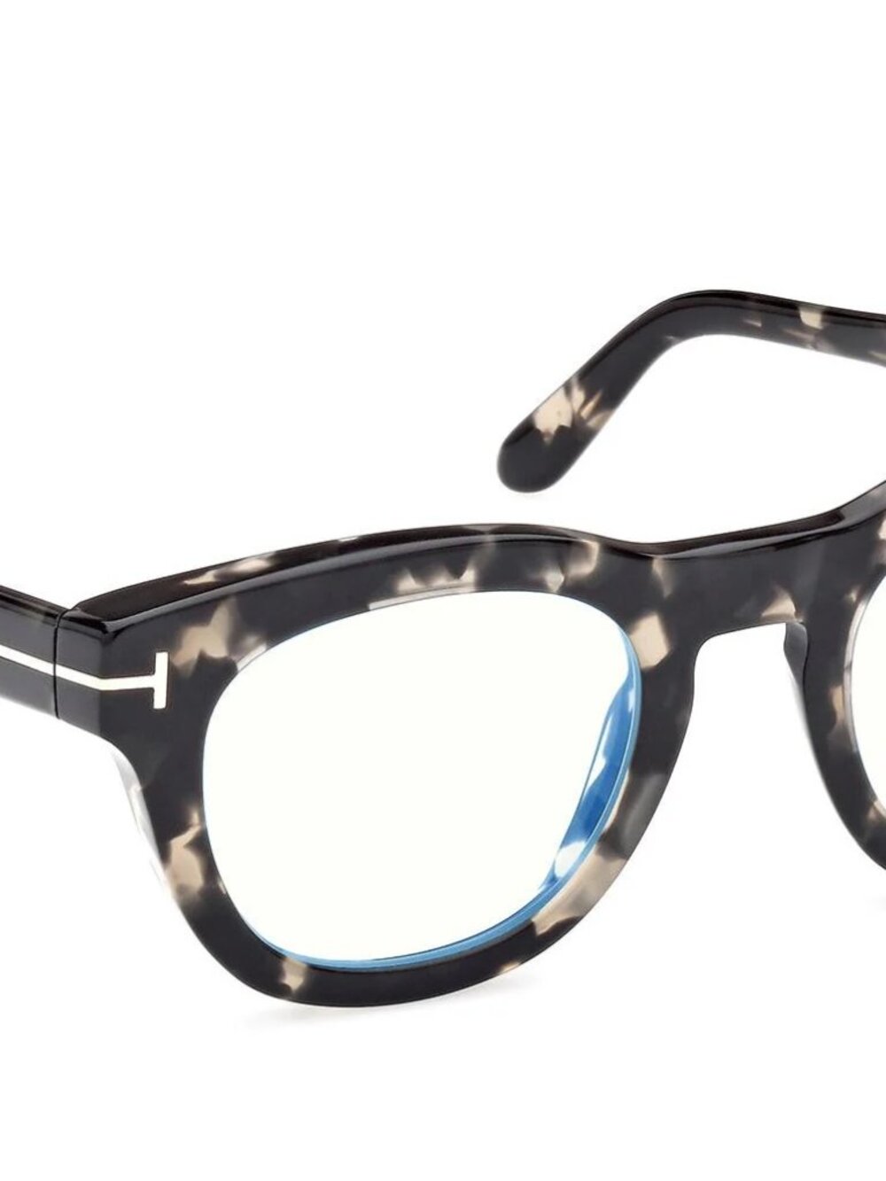 NEW TOM FORD TF5873-B 005 BLACK HAVANA BLUE BLOCK LENS AUTHENTIC EYEGLASSES - Picture 6 of 7